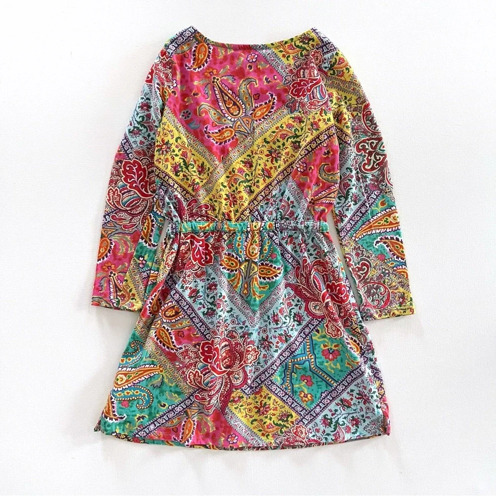 Ralph Lauren Paisley Floral Tie Waist Dress Girls Size 6